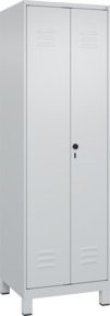 C+P Wäsche-Spind Classic PLUS mit 2 Abteilen und Sicherheits-Drehriegel, Grau, B/T/H: 60 x 50 x 195 cm - Bild 1