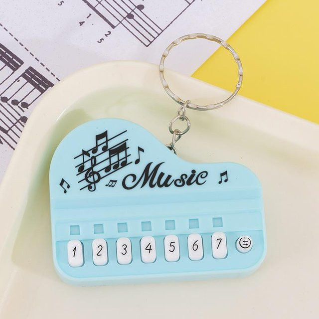 PRELEXT Mini-Elektronenklavier-Schlüsselanhänger, Musikspielzeug, ab 3 Jahren - Bild 1