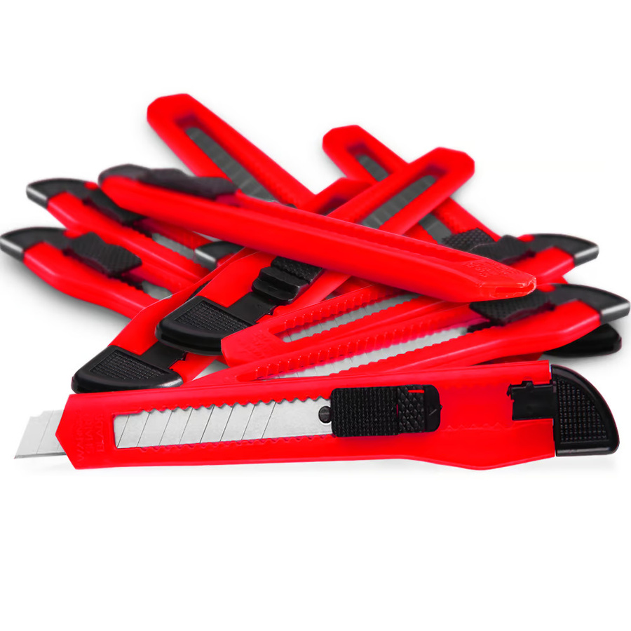 Deuba Cuttermesser 50er-Set in Rot mit Abbrechklingen aus Carbonstahl - Bild 2