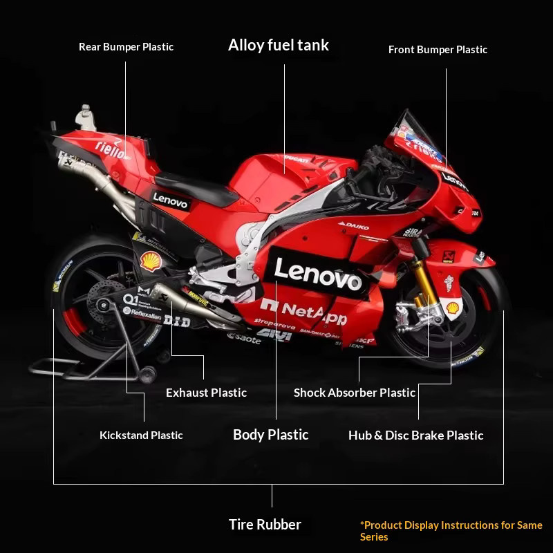 Maisto Ducati Lenovo Team 2024, Motorrad Racing Modell, 1:6, Metall - Bild 2