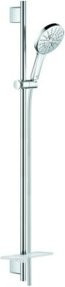 Grohe Brausestangenset Rainshower SmartActive 130 in Chrom mit Handbrause und 3 Strahlarten, Brausestange Höhe: 90 cm - Bild 1