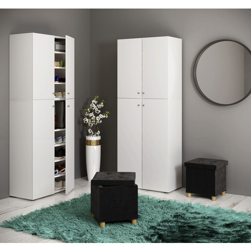 VCM Hocker Sizos M in Grau mit Stoffbezug, H x B x T: 40 x 38 x 38 cm - Bild 3