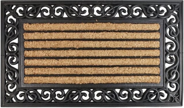 Lex Schmutzfangmatte Chateau aus Kokos in Braun, wetterfest und rutschfest, B/T: 75 x 45 cm - Bild 1
