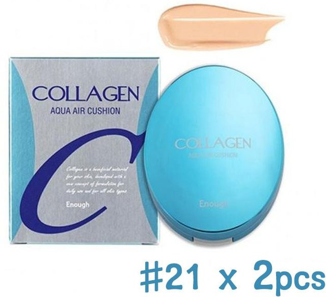 ENOUGH Genügend Collagen Aqua Luftkissen #21, 2x 15g, mit Kollagen und Niacinamid - Bild 1