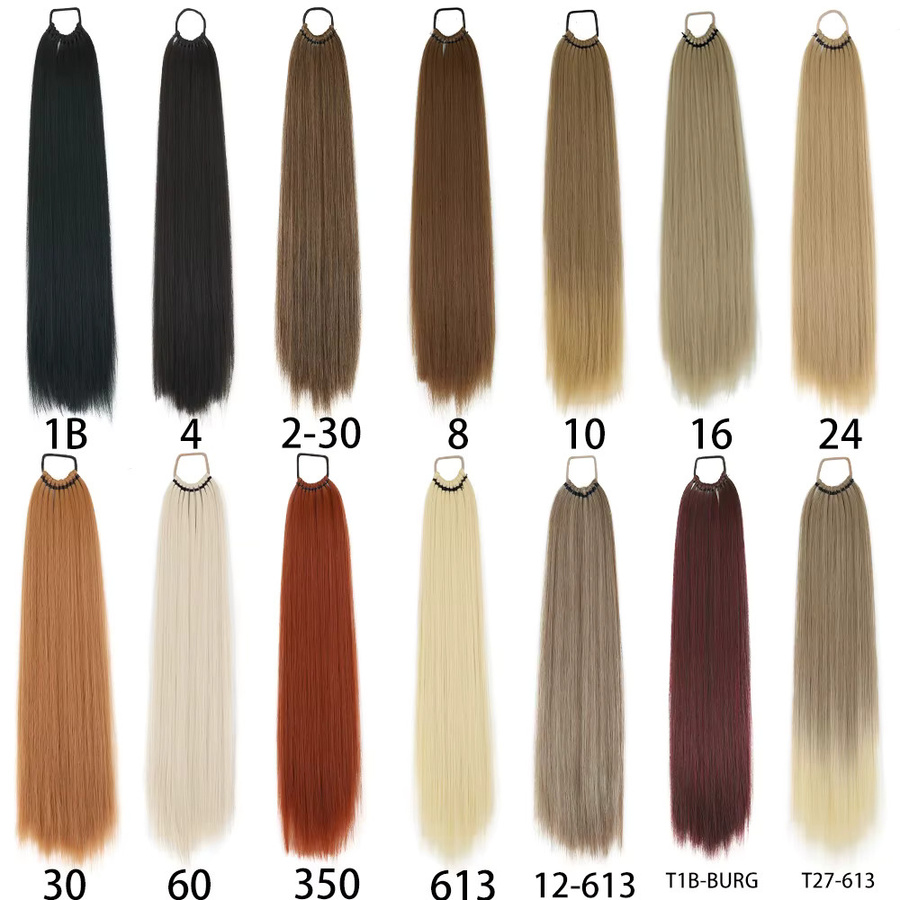 Lansa Haarteil Pferdeschwanz, synthetisch, lang, gerade, braun, Damen - Bild 3