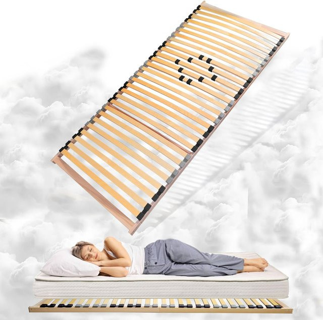 Coemo 7-Zonen-Lattenrost Basic aus Buche und Birke, B/T: 140 x 200 cm, braun - Bild 1