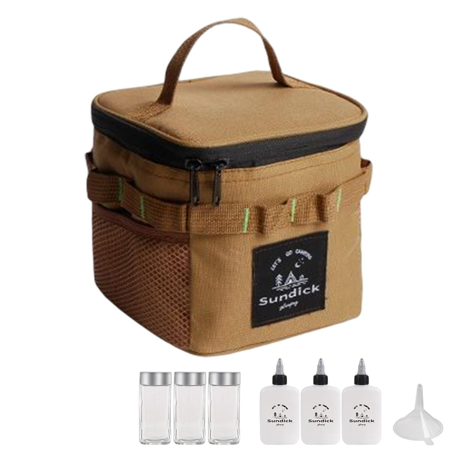 SUNDICK Gewürzflaschen-Set mit Aufbewahrungstasche aus Polyester für Camping und Reisen - Bild 3