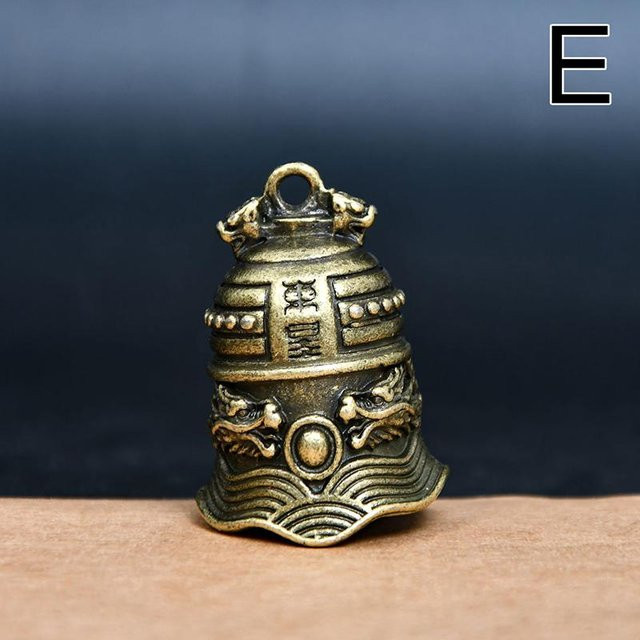 Messing Tropfenglocke als Fengshui Heimanhänger in Bronze und Gold - Bild 1
