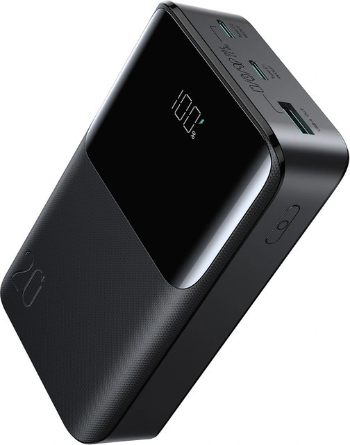 Joyroom Externer Akku JR-QP192 mit 20000mAh, 22.5W, QC + PD, 1 x USB-A und 2 x USB-C, Schwarz - Bild 1
