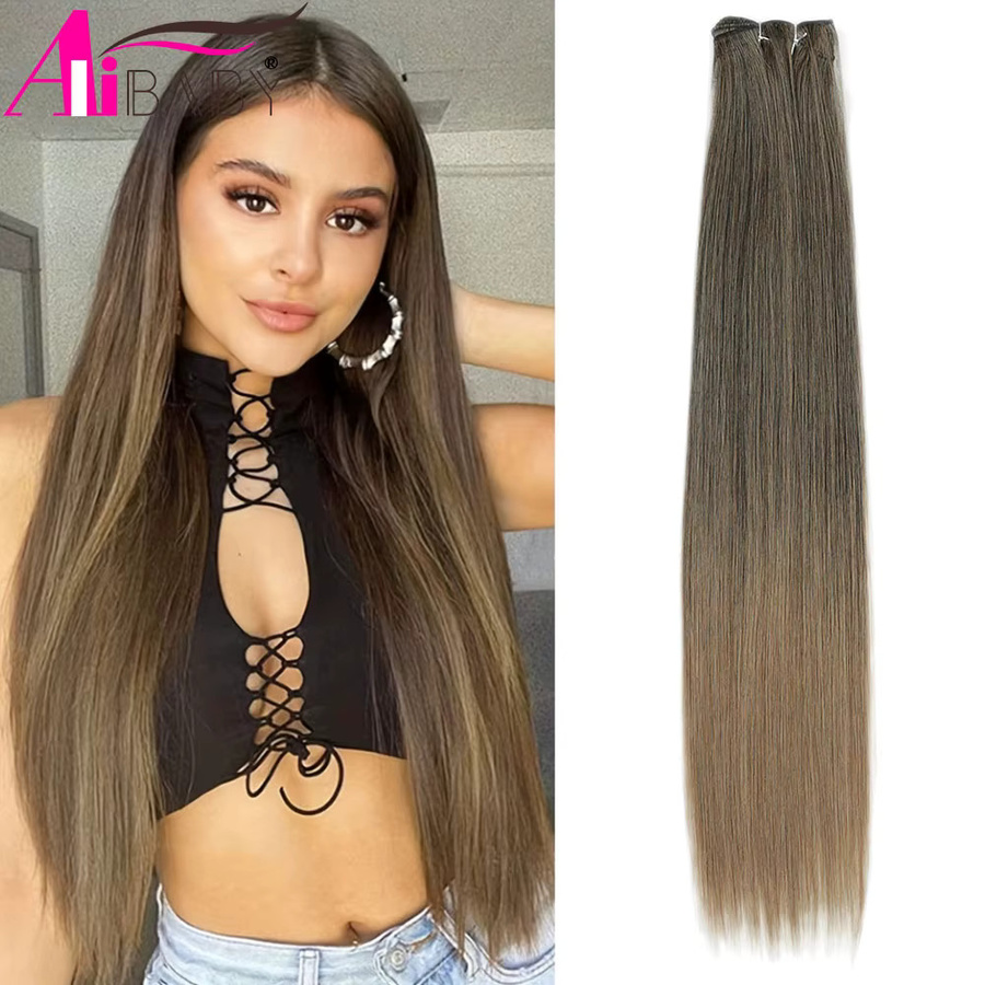 Alibaby Haar Extensions, Synthetisch, Glatt, Ombre, 26 Zoll, 150g - Bild 1
