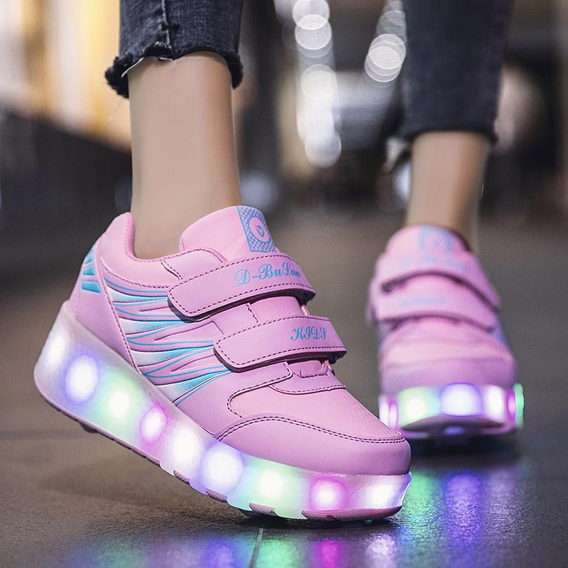 Molly Show Wiederaufladbare Rollschuhe für Kinder mit LED-Beleuchtung Rosa - Bild 4
