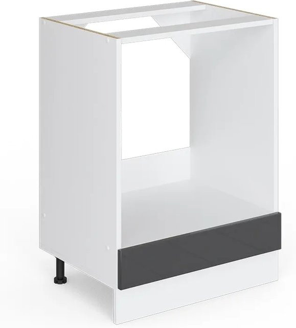 Vicco Herdumbauschrank R-Line Anthrazit Hochglanz/Weiß Breite: 60 cm, Tiefe: 46 cm, Höhe: 81,6 cm - Bild 1