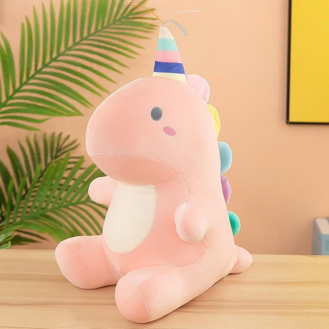 Dinosaurier Einhorn Puppe, Plüschtier, beige - Bild 1