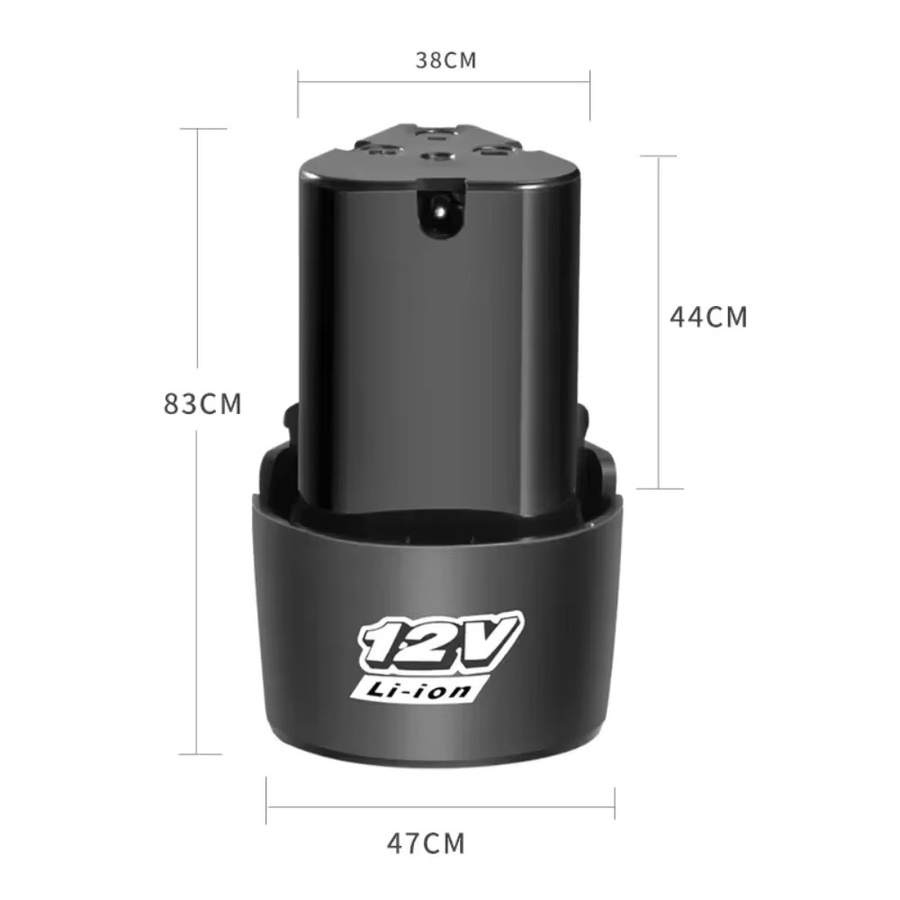 KEPAH 12 V Lithium-Ionen Akku in Schwarz für Winkelschleifer, Bohrmaschinen und Schraubendreher - Bild 3