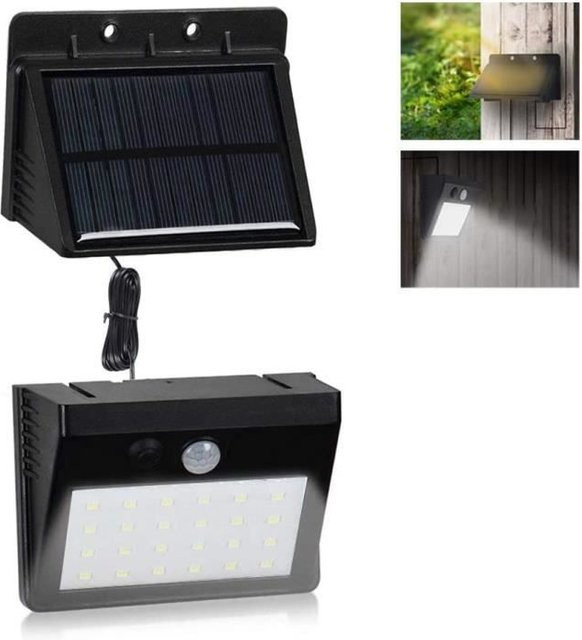 RUMOCOVO Solarleuchten mit 30 LED, Wasserdichte Außenleuchten mit PIR-Bewegungsmelder und 3 Beleuchtungsmodi in Weiß - Bild 1