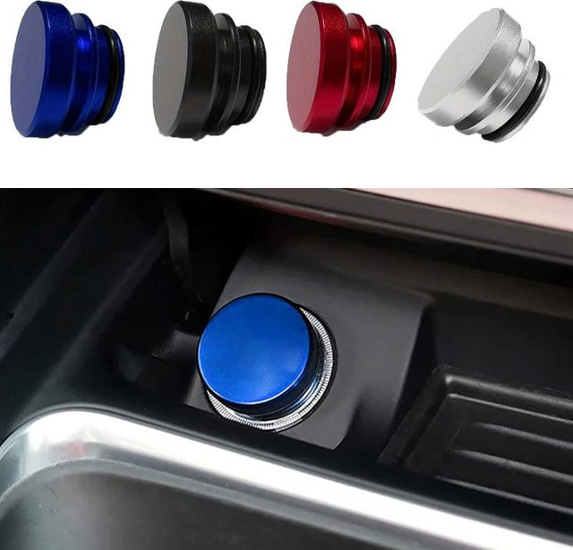 Universal-Zündkappenknopf aus Aluminiumlegierung als Ersatz für 12 V Auto-Zigarettenanzünder-Abdeckung für die meisten Fahrzeuge - Bild 1