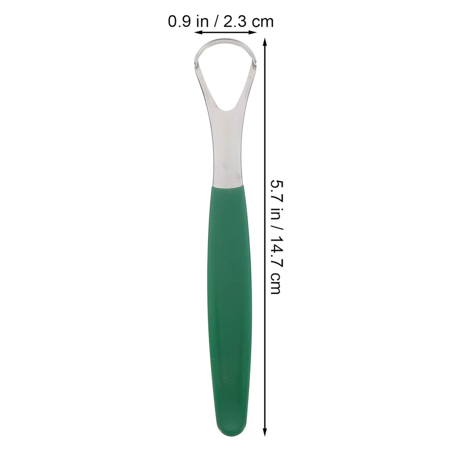 YJYIBEI Zungenschaber aus Edelstahl, 2 Stück, Unisex - Bild 2