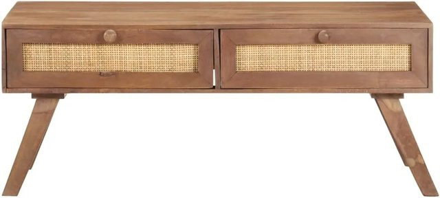 vidaXL Couchtisch aus Mango Massivholz in Braun, rechteckig, B/T/H: 100 x 60 x 40 cm - Bild 1