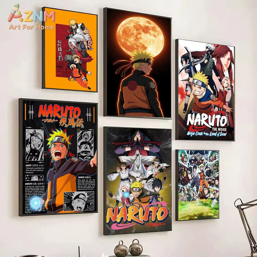 KAYOU Naruto Shippuden Anime Charakter Leinwandgemälde als ungerahmter Wandkunstdruck in Mehrfarbig - Bild 4