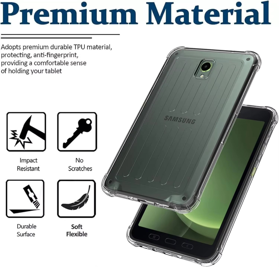 Transparente Schutzhülle für Samsung Galaxy Tab Active 5 und Active 3 (8 Zoll) - Bild 3