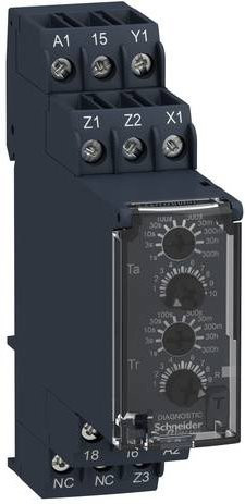 Schneider Electric RE22R1AKMR Verzögerungszeitschalter elektronisch für DIN-Schiene, Grau - Bild 1