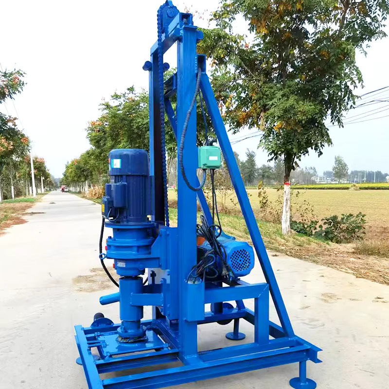Relied Elektrische hydraulische Brunnenbohrmaschine Tragbare Bohrmaschine in Blau mit 80 m bis 100 m Bohrtiefe - Bild 3