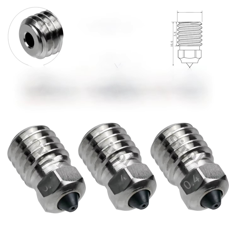 Bambu Lab Bimetall Düsen Kit für Hotend V1 V2 V3 sowie X1C und P1P Serie in Silber - Bild 3