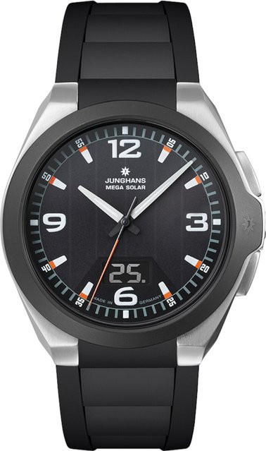 Junghans Herrenuhr Spektrum Mega Solar, Edelstahl, 42 mm, Schwarz, 10 ATM - Bild 1