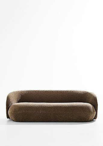 Bloom 3-Sitzer Sofa in Grün und Braun mit Bouclé-Bezug - Bild 1