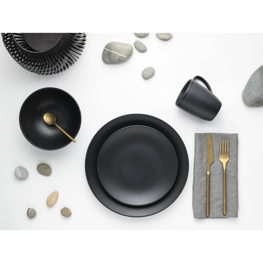 CreaTable Kombiservice Soft Touch aus Steinzeug in Schwarz, 16-teilig - Bild 2