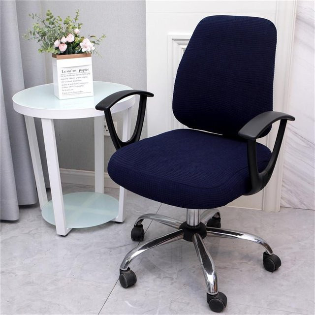 Dehnbare Stuhlbezüge von Cozy Up Home für Computer- und Bürostühle, Blau, B/T/H: 52 x 52 x 50 cm - Bild 1