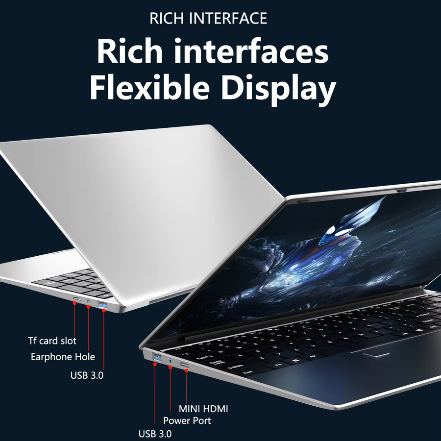 Intel Ultrabook Computer mit Core i9-10980HK, 15,6 Zoll Display, Windows 11 Pro, 32 GB DDR4, 2048 GB SSD, Silber - Bild 3
