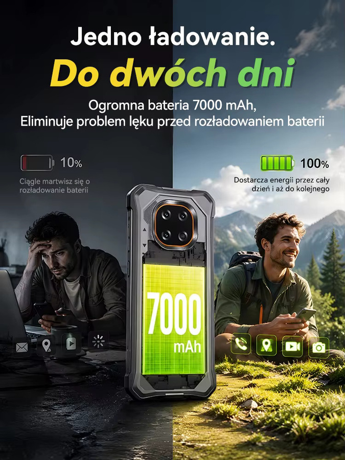 Robustes Cubot KingKong ES 5 Smartphone in Grau mit Android 16, 256 GB ROM, 6,88-Zoll-120Hz-Display, 7000mAh Akku und NFC - Bild 4
