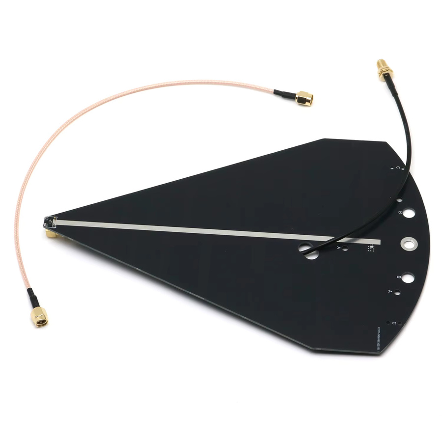 Dykbcells Logarithmisch-Periodische Richtantenne 50MHz-6000MHz mit LNA RF-Leistungsverstärker für 1,2G, 1,5G, 2,4GHz, 5G, 5,8GHz in Schwarz - Bild 2
