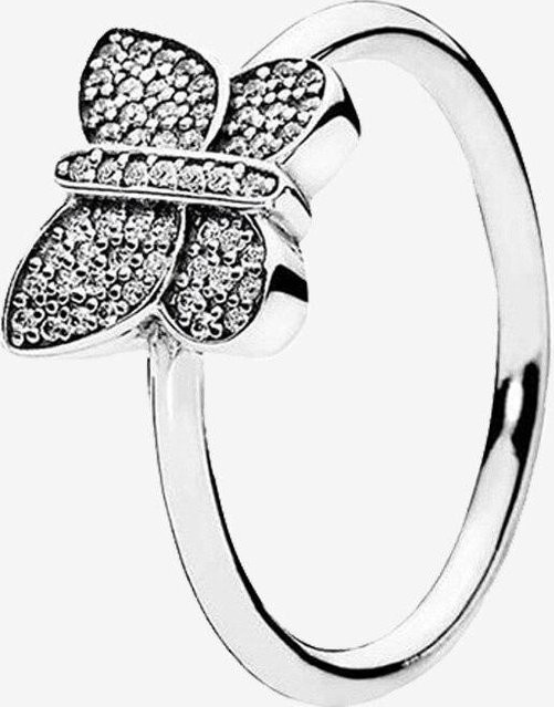 Ring 925 Silber, Schmetterling, Kristall, Damen - Bild 1
