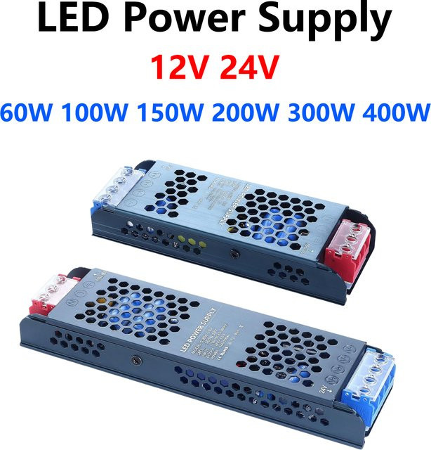 AEVYVKV Ultraflacher LED-Treiber Netzteil AC 220V zu DC 12V 24V für LED-Streifenbeleuchtung - Bild 1