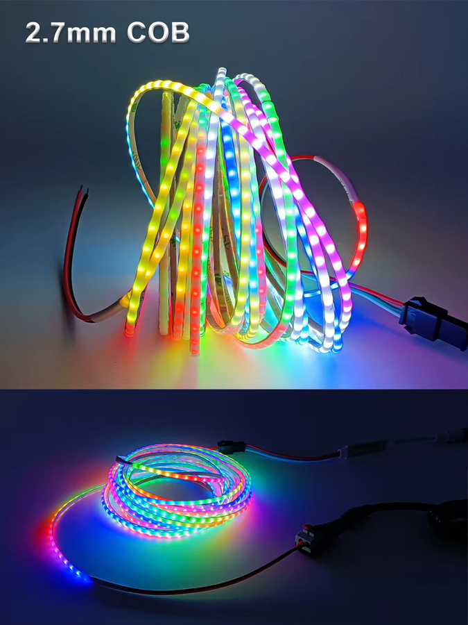 FUNZENXIN COB-LED-Streifen-Kit WS2812B mit 17-Tasten-Musikcontroller, RGBIC Pixellicht, individuell adressierbar und flexibel, Multicolour - Bild 7