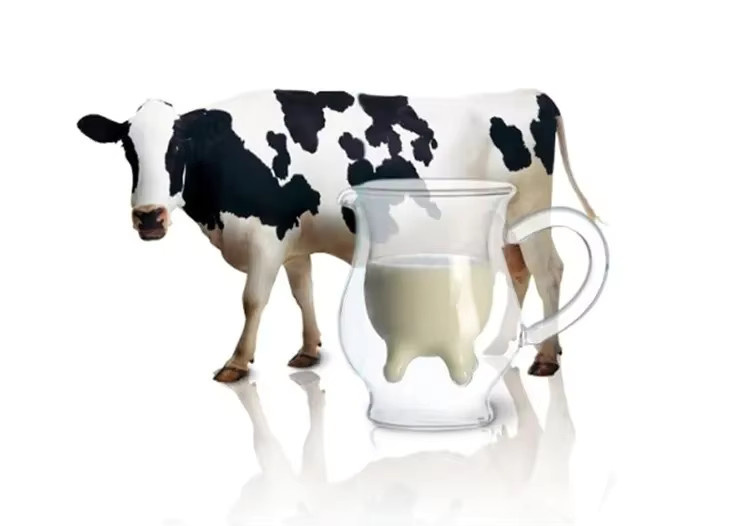 Kreative Kuh Doppelschicht Glas Creamer Tasse, Milchkrug für Kaffee und Tee, transparent, 250 ml - Bild 3
