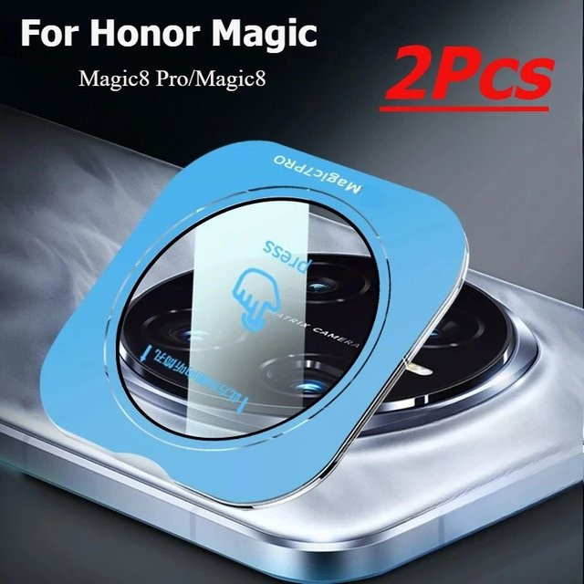2 Stück Honor Magic 8 Pro Rückkamera Schutzfolie aus gehärtetem Glas, transparent - Bild 1