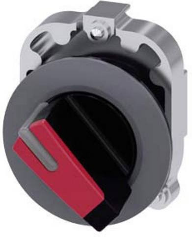 Siemens Knebelschalter 3SU1062-2DC20-0AA0 in Rot mit 45° Drehung und Metallgehäuse - Bild 1