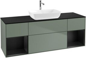 V&B Waschtischunterschrank Finion in Blau lackiert, Breite: 160 cm - Bild 1