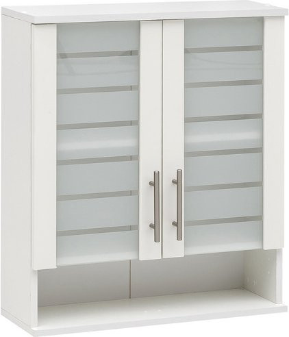 Schildmeyer Hängeschrank Niko in Weiss mit Türen und Regalböden für das Badezimmer, B/H/T: 60 x 70,8 x 20,5 cm - Bild 1