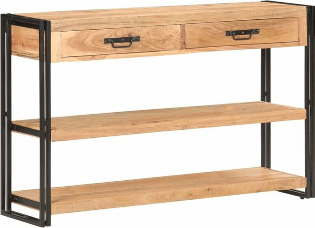 vidaxl Sideboard aus Akazie Massivholz in Braun im Industrial Design B/T/H: 120 x 30 x 75 cm - Bild 1