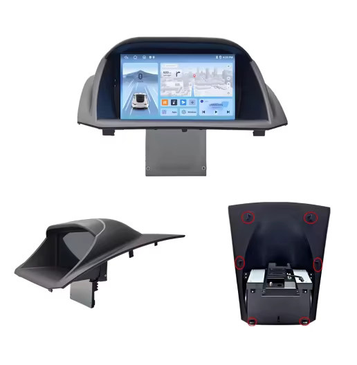 MOOKAKA Android 14 Multimedia-Player mit 7-Zoll-Bildschirm und GPS für Ford Fiesta mk5 mk6 (2009-2017), Schwarz - Bild 3