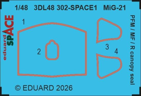 Eduard MiG-21 PFM / MF/ R - Canopy seal, Space - Bild 1