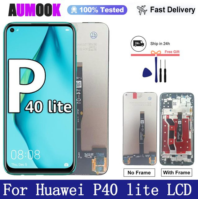 Huawei P40 Lite LCD Display Ersatz mit Touchscreen Digitizer in Schwarz, 6.4 Zoll - Bild 1