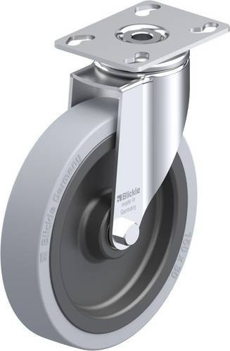 Blickle Lenkrolle LKPA-VPA 150K in Schwarz und Grau mit Rad-Durchmesser 150 mm und einer Tragfähigkeit von max. 110 kg - Bild 1