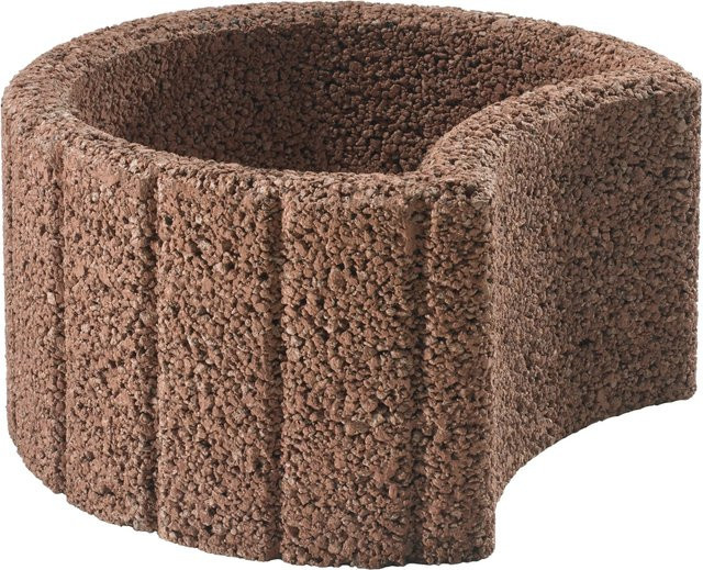 Pflanzring aus Leichtbeton in Braun, Durchmesser: 48 cm, Höhe: 25 cm - Bild 1