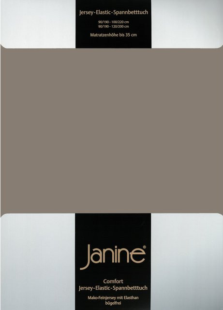 Janine Spannbetttuch Elastic Jersey aus Baumwolle in Braun - Bild 1