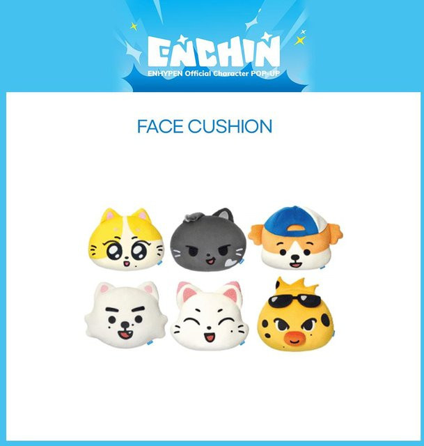 ENHYPEN SnoWe Offizielles Charakter Face Cushion in Multicolour - Bild 1
